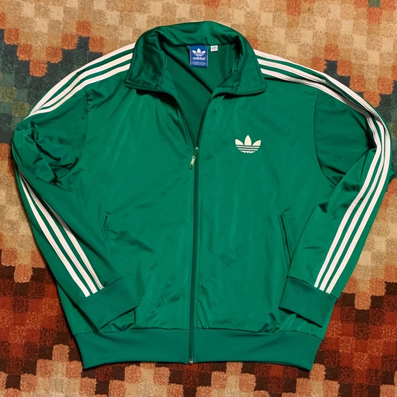 Euc Adidas Superstar Track Jacket Green 